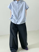 Dull bizo pintuck wide pants