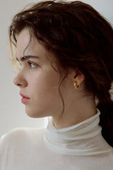 Matt Hoop One-touch Earrings