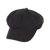 embroidery newsboy cap BLACK