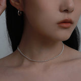 シルバーフルールネックレス / silver fleur necklace (silver925)