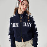 Sunday Crop track top [2 Color]