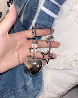 Pierced big star keychain