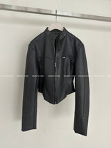 High-Neck Biker Slim Rider Jacket