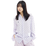 オーバーフィットドットプリントシャツ/OVERFIT DOT PRINT SHIRT-LILAC