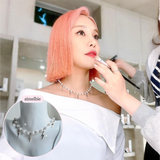 サンダーラプソディーパールチョーカーネックレス / Thunder Rhapsody Pearl Choker Necklace - Silver Color