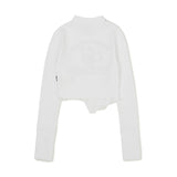 Slim Kitty Warmer Crop Top [WHITE] (6618540540022)
