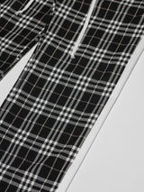 CHECK TRACK PANTS - BLACK/WHITE (4623312257142)