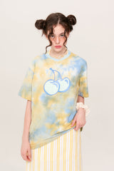 タイダイヒートセンシング 半袖 Tシャツ / TIE DYE HEAT SENSING T-SHIRT KH [BLUE]