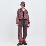 WINE DENIM PANTS