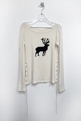 ディアアイレットTシャツ/Dear eyelet t (2 colors)