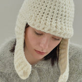 VARZAR Label かぎ針編みニット帽/クリーム