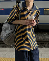 ツーストライプカラー半袖Tシャツ