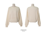 [SHOPPERMADE] ふんわりウール混紡ニット (4color)