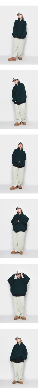 ラムスウールニットウェアハーフジップアップ / lambswool knitwear half zip-up