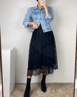 ピンタックライトブルーデニムジャケット/PINTUCK LIGHT BLUE DENIM JACKET [6066]