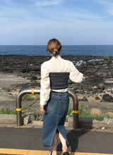 Popo back slit skirt 