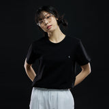 ベーシックマシュマロショートスリーブT/BASIC MARSHMALLOW SHORT-SLEEVED T-BLACK