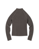 FLEECE CROP HALF ZIPUP (CHARCOAL)