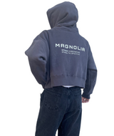 プリントクロップドフーディ / Print Cropped Hoodie-CHARCOAL