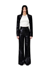 PIN-TUCK STRAP LEATHER BOLERO JACKET (6654708187254)