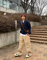Peach wide pants