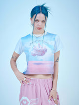 ピンクバースドケーキクロップTシャツ / PINK BIRTHDCAKE CROP T-SHIRTS(PN)