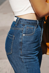 ブーツカットロールアップノンスパンデニムパンツ/BOOT CUT ROLLED UP NON-SPAN DENIM [6639]