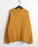 [Wool 10/6color] タムタムコージービビッドラウンドルーズフィット長袖ニット