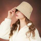 Corduroy stud drop bucket hat