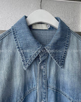 グラデーションデニムショートスリーブシャツ / GM Western Gradation Denim Short-Sleeved Shirt (M ~ L)