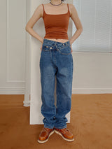 アンバランスラップデニムパンツ / Unbalance Wrap Denim Pants (3color)