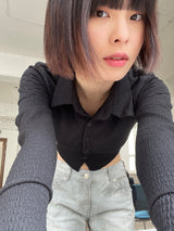 フェアリーカフクロップシャツ
