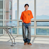 エンボシングスクリプトロゴショートスリーブTシャツ ORANGE