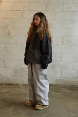 ワイドフーディージャケット/BSR2223FWJK047 WIDE HOODED JACKET BLACK