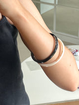 ロゴバングルブレスレット / bitte schon logo bangle bracelet (2 colors set)