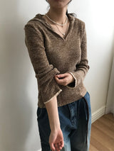 Haisley collar v-neck Knit