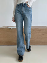 クラックジップアップストレートパンツ/no.3434 crack straight pants