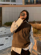 SP Napping Knit Vest  (4color)