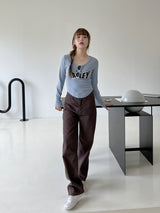 チョコワイドパンツ / no.3443 Choco Wide Pants