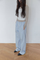 シャーリングコルセットスリーブレストップ / Shirring Corset Sleeveless Top (2 colors)