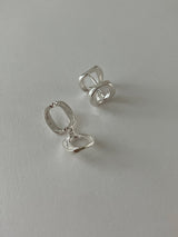[92.5silver] ドーナッツワンタッチピアス