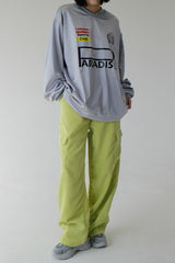 グローシースポーティジャージスウェットシャツ/Glossy Sporty Jersey Sweatshirt (2color)