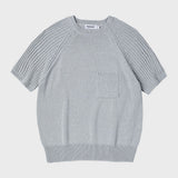 オーガニックコットンハーフスリーブニット/ORGANIC COTTON HALF SLEEVE KNIT (SORA)