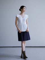 PUFF PIN TUCK BLOUSE [ WHITE ]