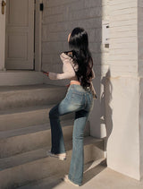 [BELLIDE MADE] Real Fit Vintage Washing Denim Bootcut Pants
