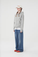 ウィティーバニーフーディージップアップ／WITTY BUNNY HOODIE ZIP UP [MELANGE GRAY]