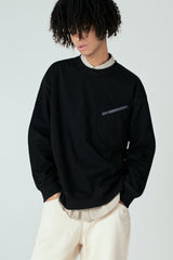 ポケットジップアップスウェットシャツT63/Pocket Zip-up Sweatshirt T63 Black