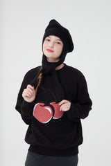 チェリーベレー帽バラクラバ / CHERRY BERET BALACLAVA [BLACK]