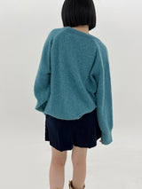Vネックブラッシュアルパカニット/V-neck brush alpaca knit (2color)