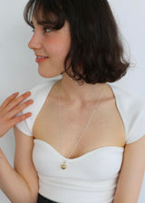 ハートロングボールネックレス14k
